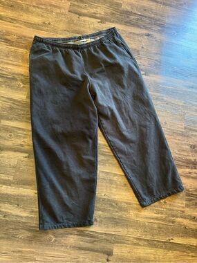 Vintage Fieldgear Baggy Wide Leg Faded Black Sweatpants Joggers Size XXL 90s Y2K